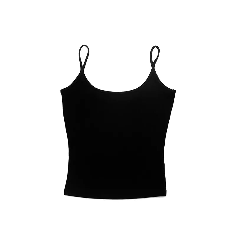 alright then Ribbed Stretch Cotton Tank Bodysuit with Hidden Support