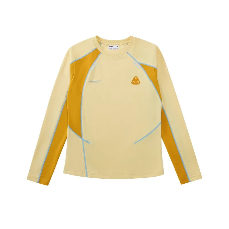 FPA Women's Quick-Dry Colorblock Long Sleeve T-Shirt with Antibacterial and Anti-Mite Features