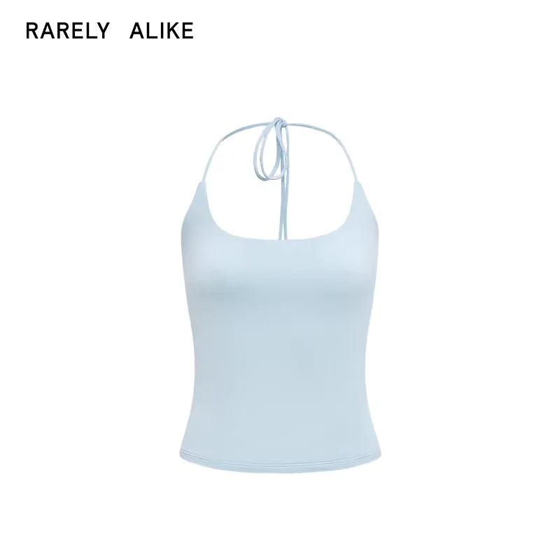 RARELY ALIKE Women's Slim Fit Halter Neck Backless Camisole - Multiple Colors