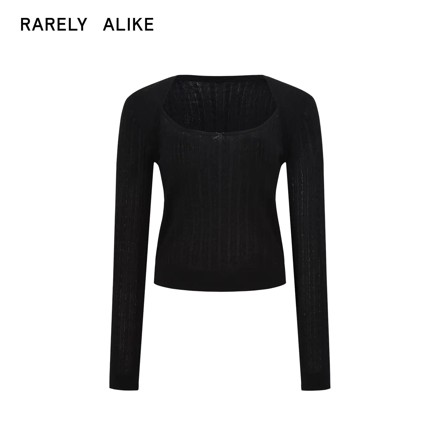 RARELY ALIKE Two-Piece Cable Knit Sweater with Detachable Sleeves