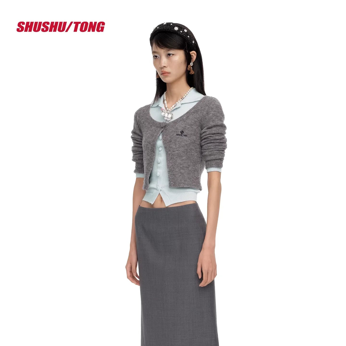 shushutong Women's One-Button Knit Cardigan