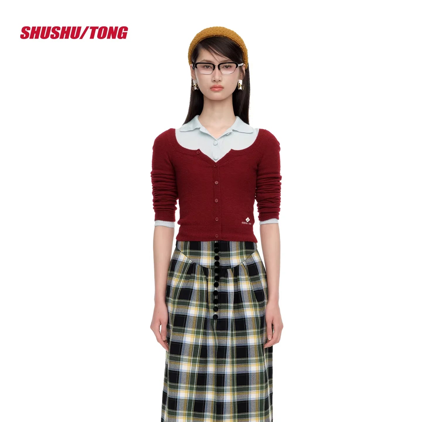 shushutong Women's Slim Fit Knit Top with Round Neck