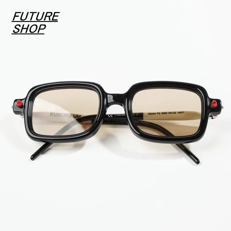 FUTURE UPDATE Unisex Bold Rectangular Punk-Inspired Sunglasses Frame