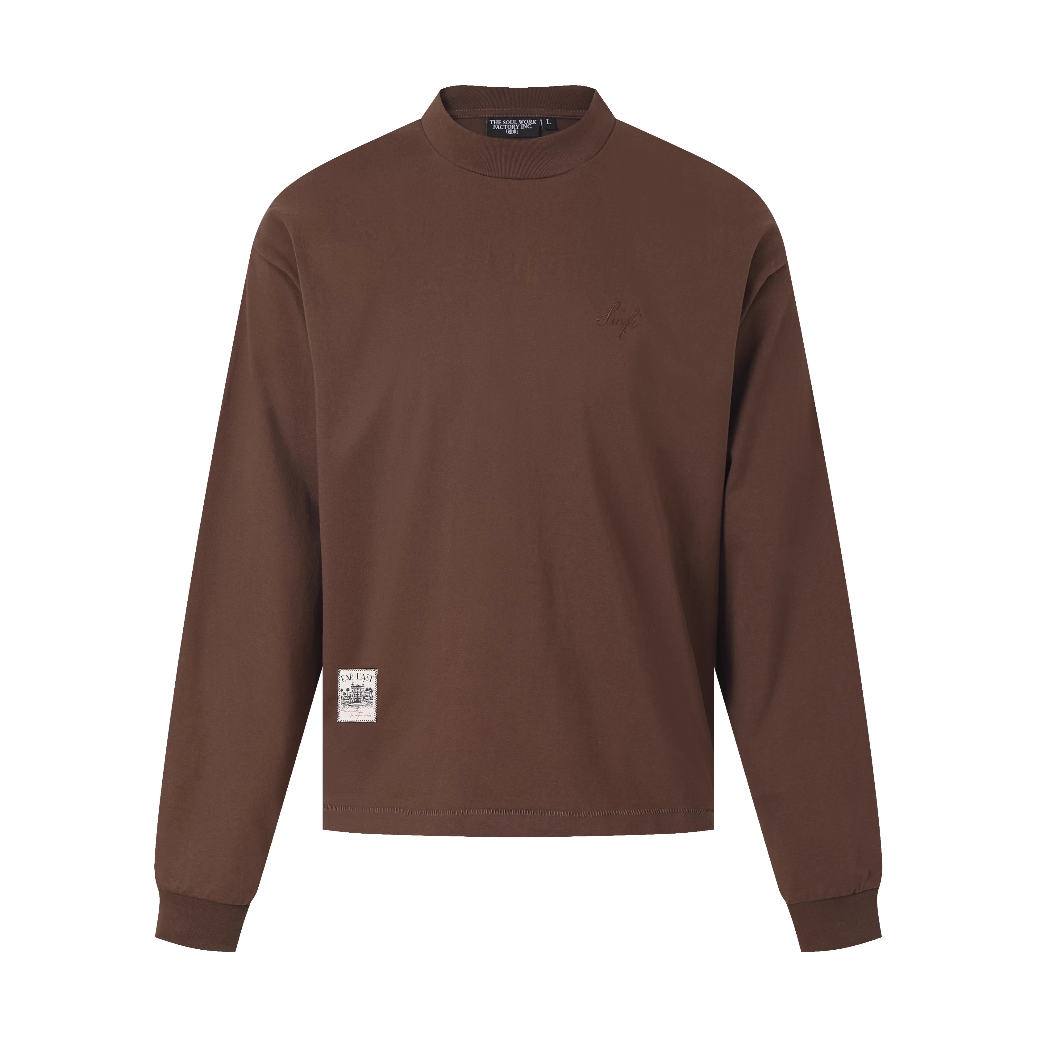 SWFI Far East Heavyweight Cotton Embroidered Boxy Long Sleeve T-Shirt