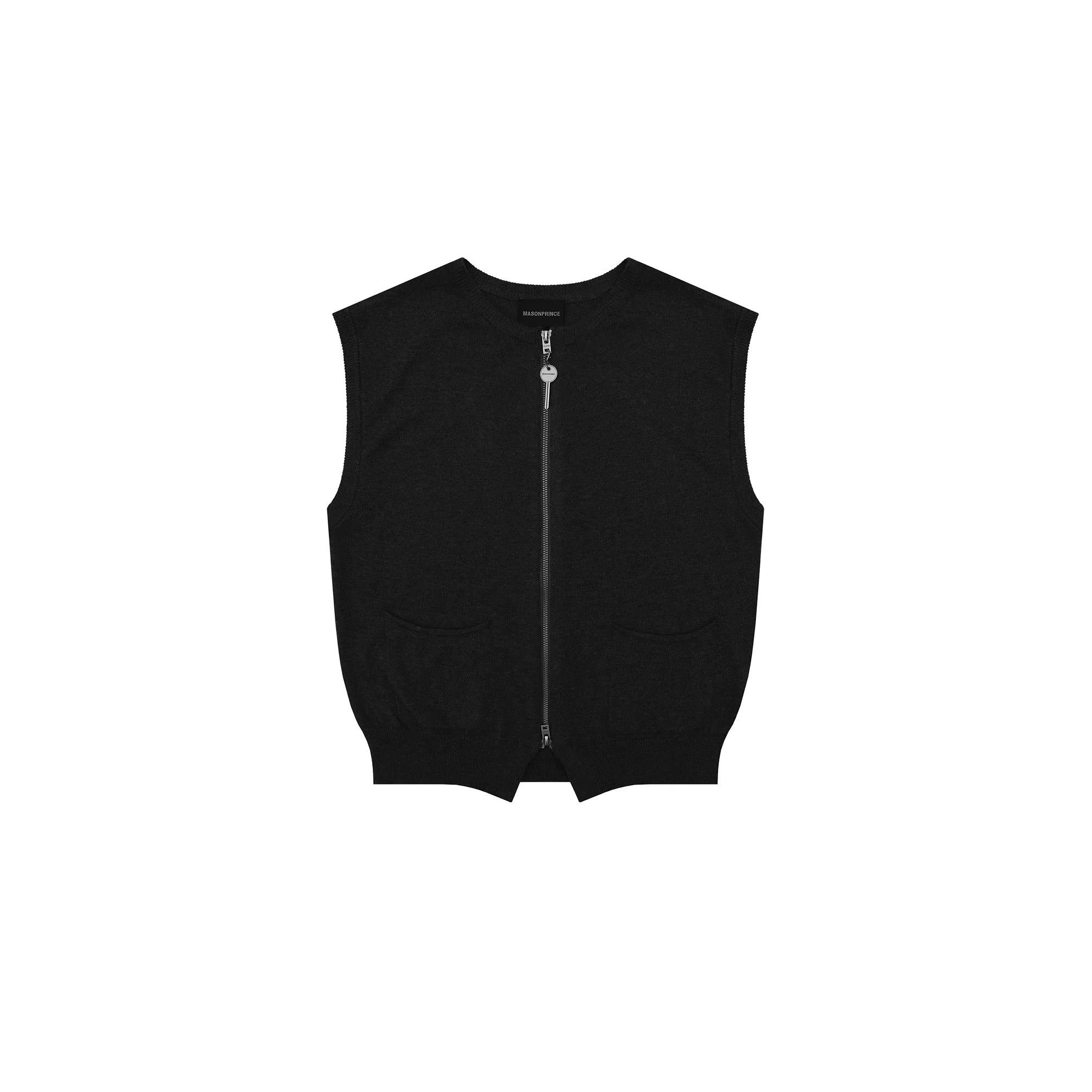 MASONPRINCE Men's Wool Sleeveless Layered Cardigan Vest