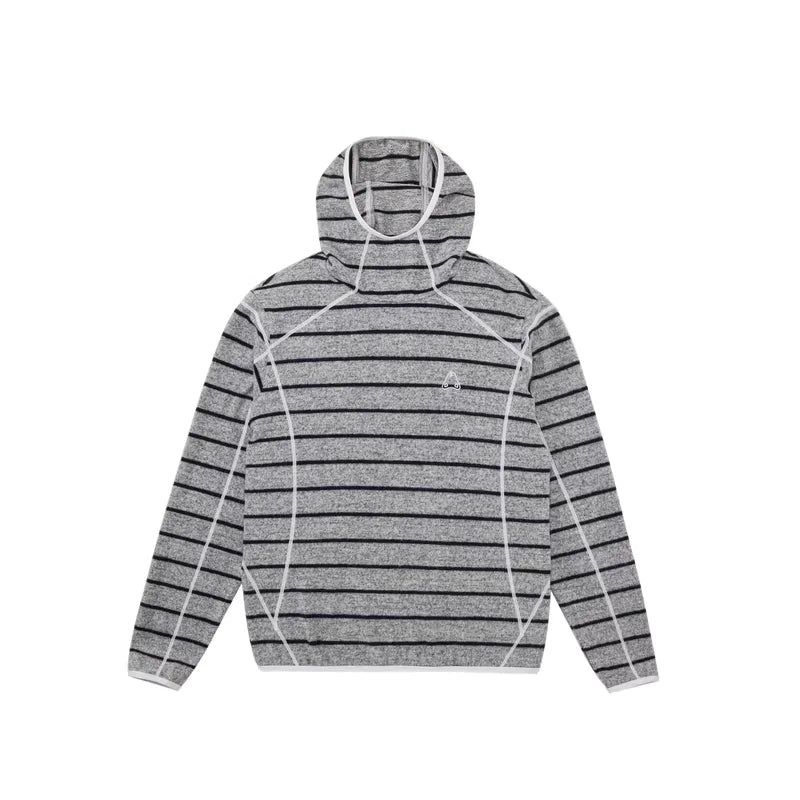 FPA Women's Knitted Striped Hoodie with Thumbholes for Outdoor Sports