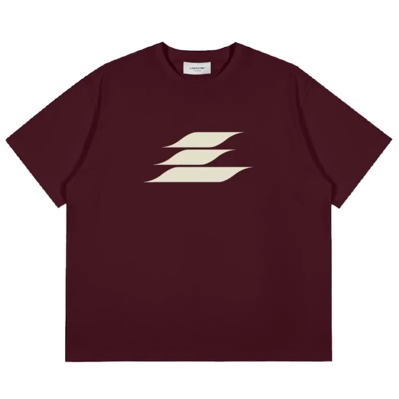 LOSTCTRL Unisex Oversized Cotton T-Shirt with Logo Print