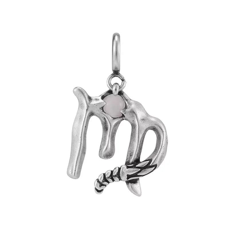 BLACKHEAD Sterling Silver Zodiac Pendant Necklace – 12 Constellation Designs