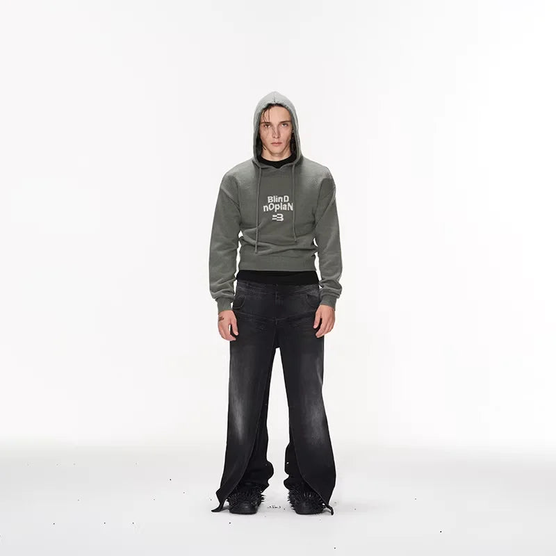 BLINDNOPLAN Women's Oversized Hooded Knit Pullover Sweater