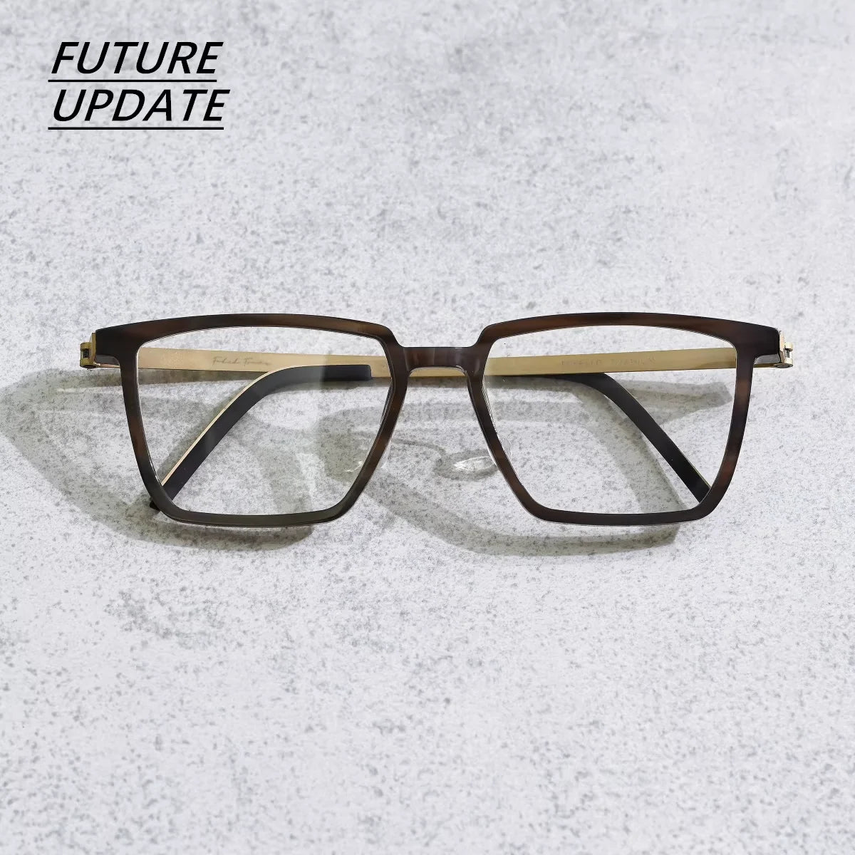 FUTURE UPDATE Vintage Buffalo Horn Large Face Men's Eyeglass Frames