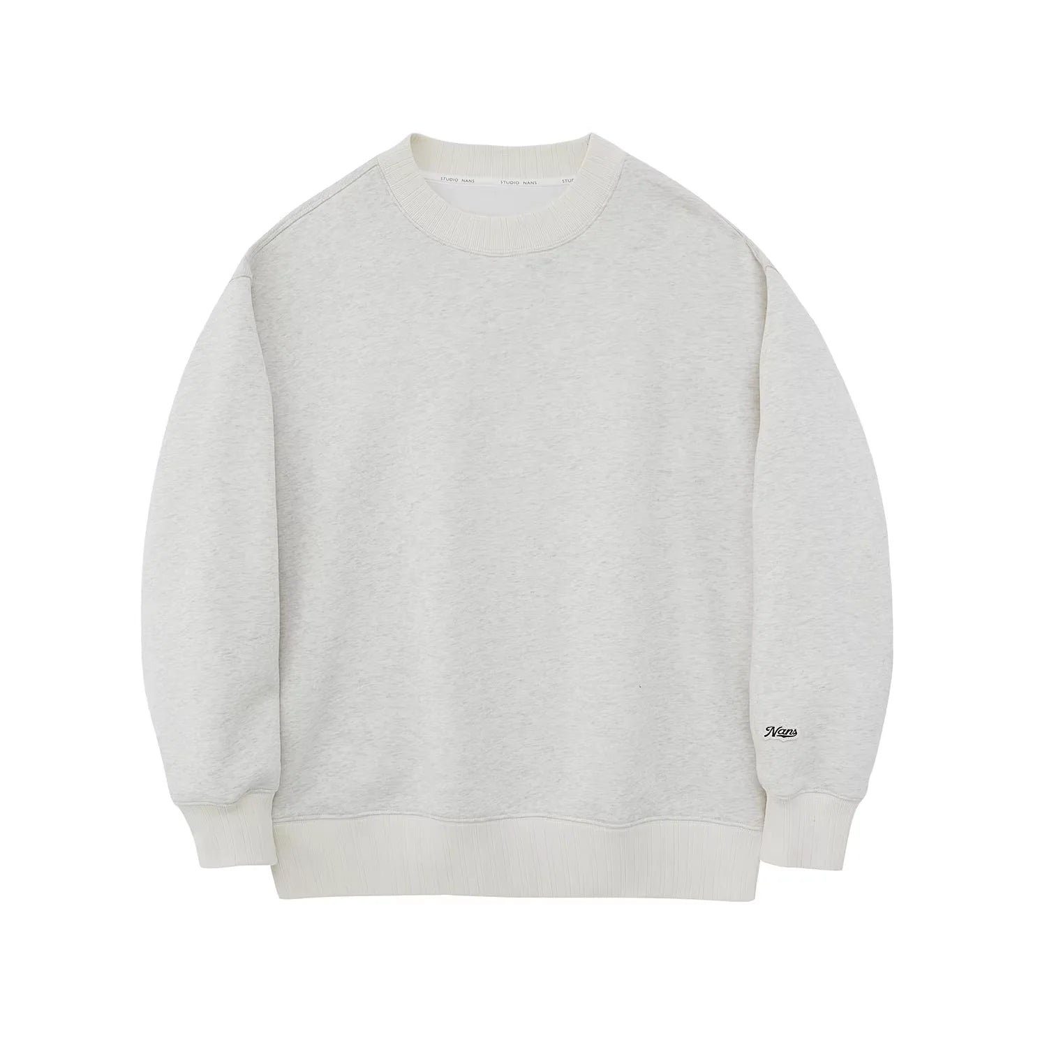 NANS Menswear Vintage Heavyweight Fleece-Lined Oversized Crewneck Sweatshirt