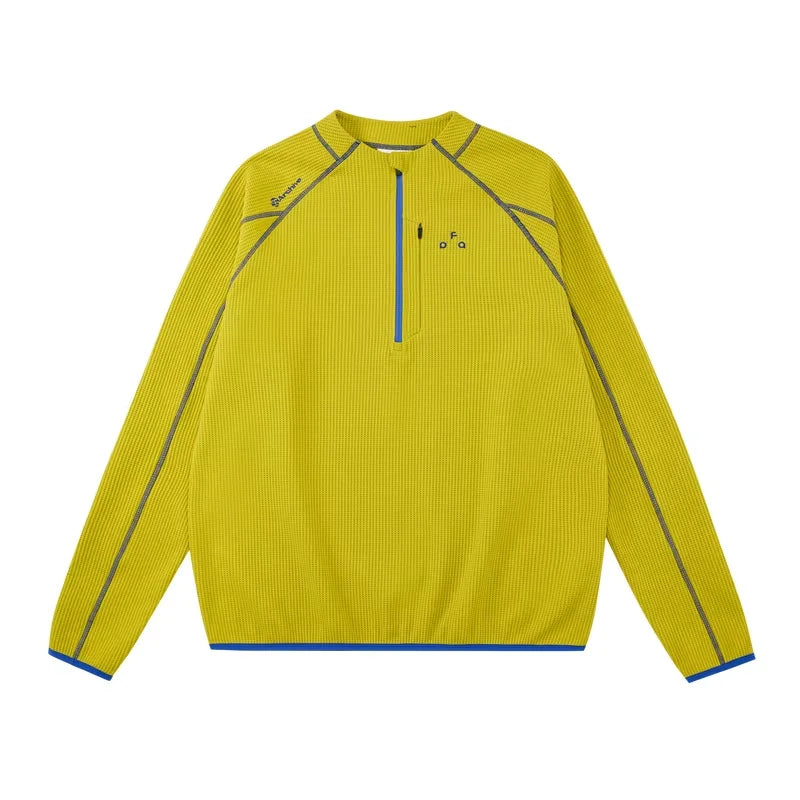 FPA Men's Quick-Dry Long Sleeve Sports Shirt with UPF 50+ and Half Zipper