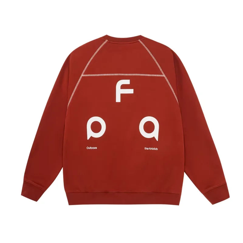 FPA Thermal Faux Leather Crewneck Sweatshirt – Heavyweight Pullover for Couples