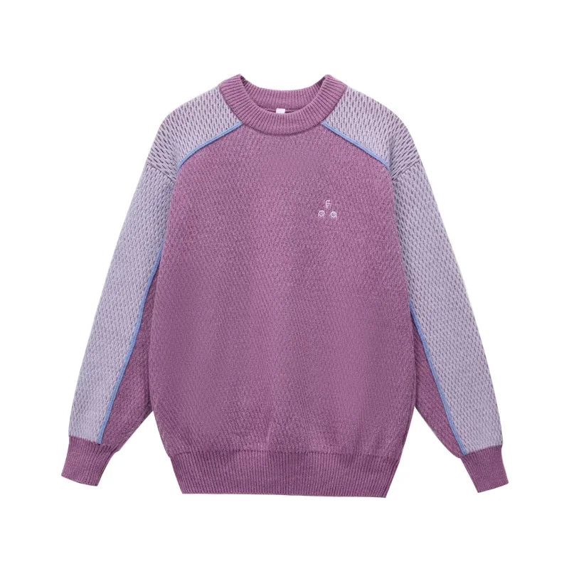 FPA Colorblock Reversible Cotton Knit Sweater with Logo Detail