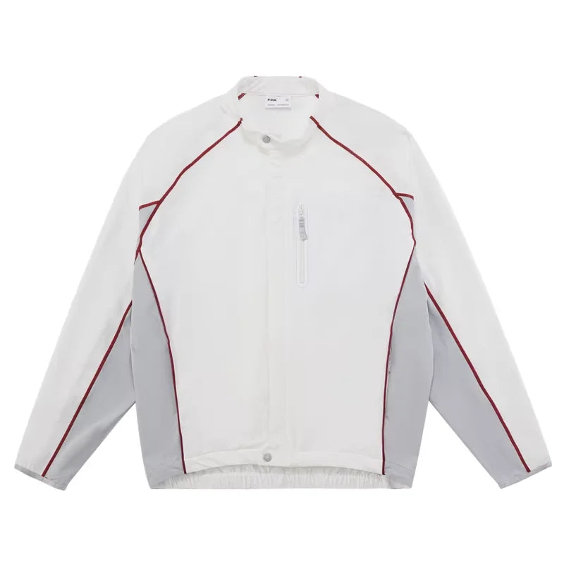 FPA Men's Colorblock Lightweight Outdoor Jacket with Contrast Stitching