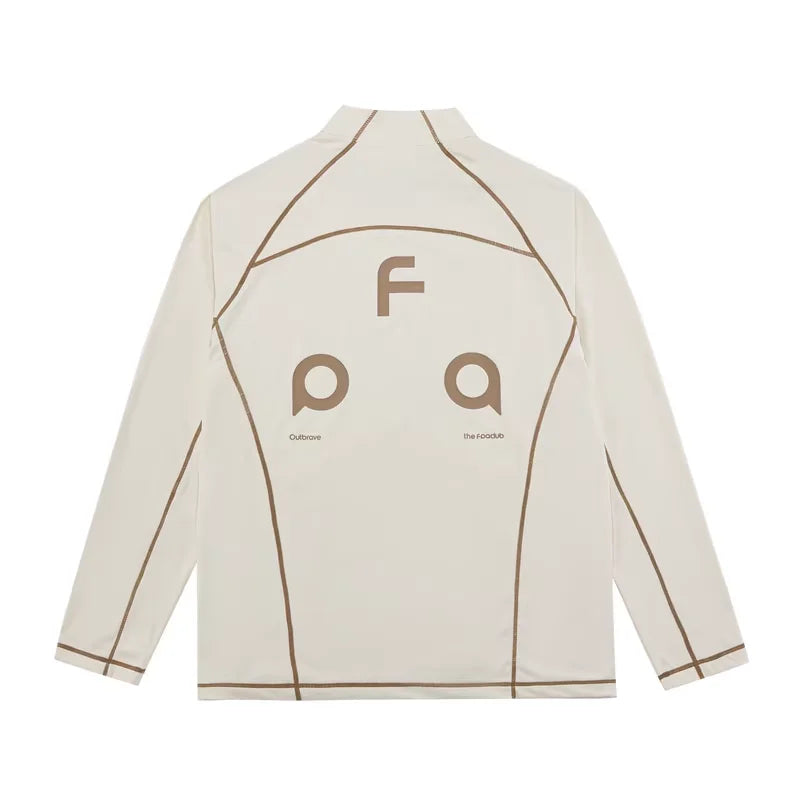 FPA Men's Colorblock Half-Zip Quick-Dry Cycling Shirt with Mock Neck