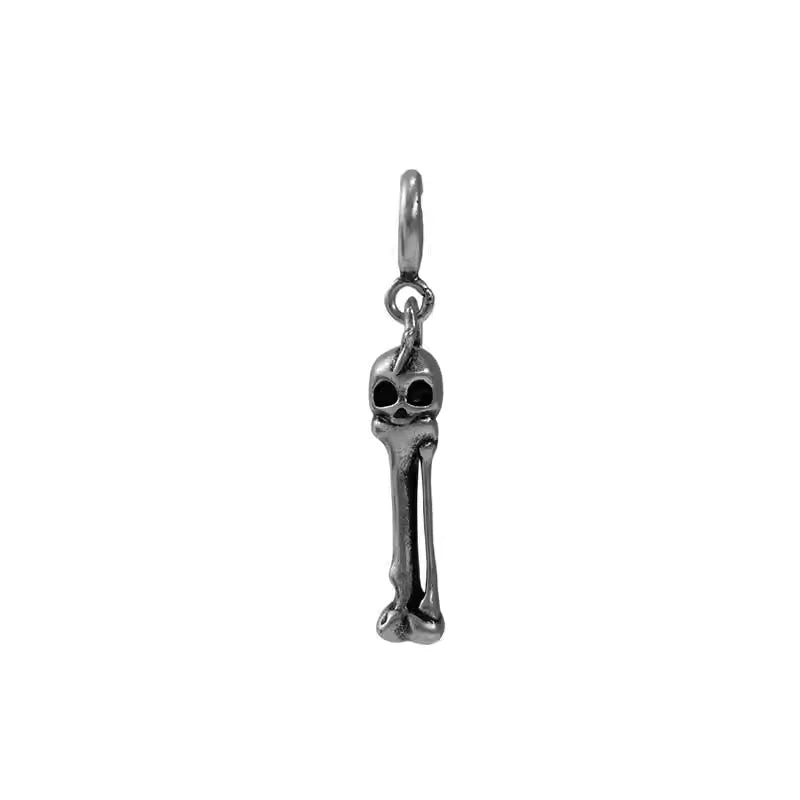 BLACKHEAD S925 Silver Skeleton Alphabet Letter Pendant Necklace Charm