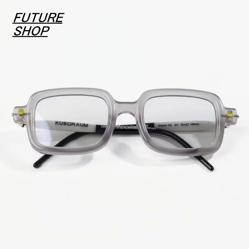 FUTURE UPDATE Unisex Bold Rectangular Punk-Inspired Sunglasses Frame