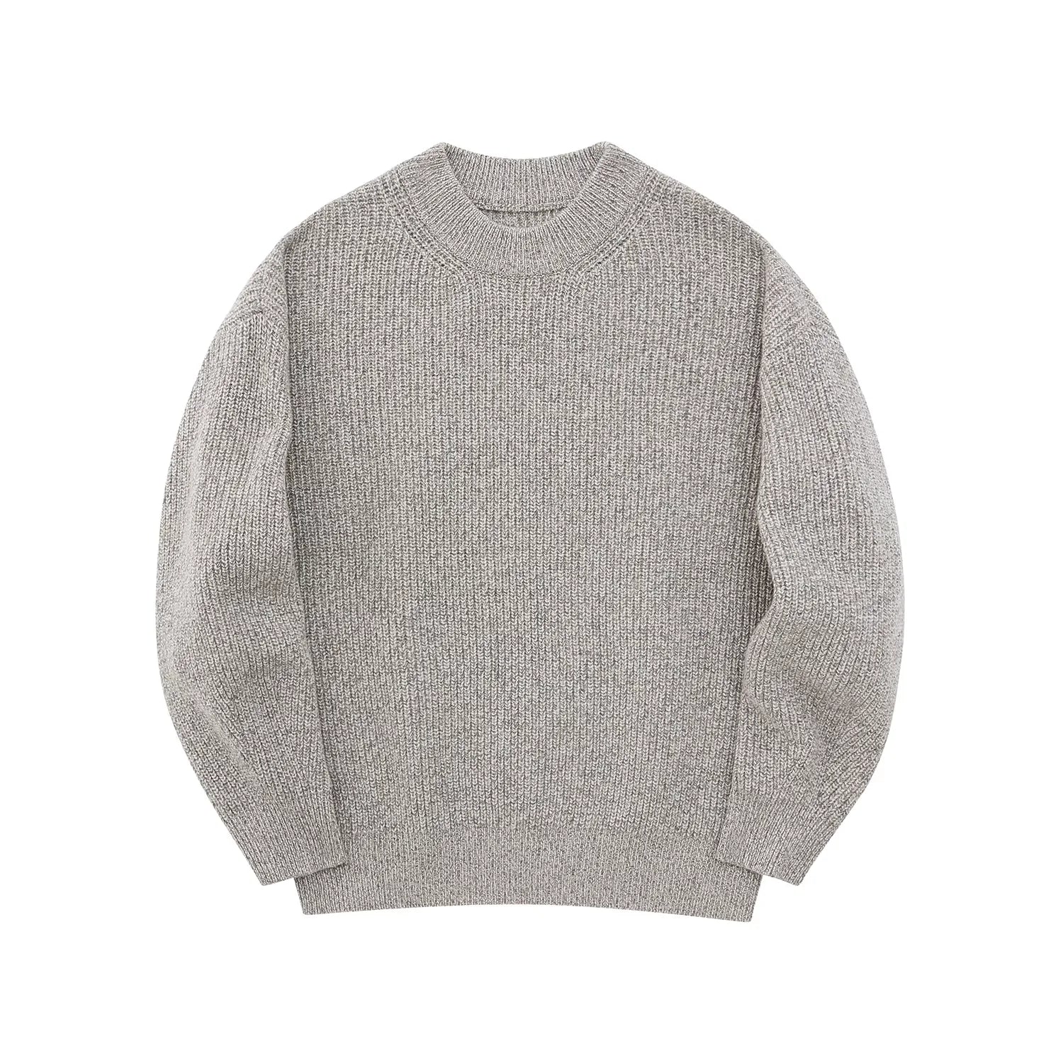NANS Menswear Extra Fine Merino Wool Mélange Oversized Crewneck Sweater