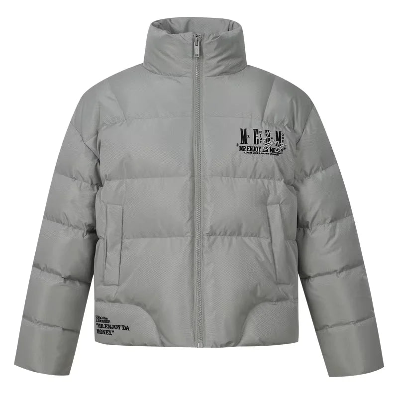 MEDM Men's 90% Duck Down Casual Puffer Jacket with Embroidered Logo