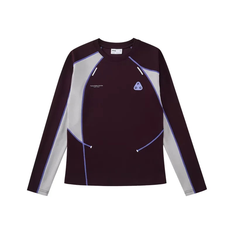 FPA Women's Quick-Dry Colorblock Long Sleeve T-Shirt with Antibacterial and Anti-Mite Features