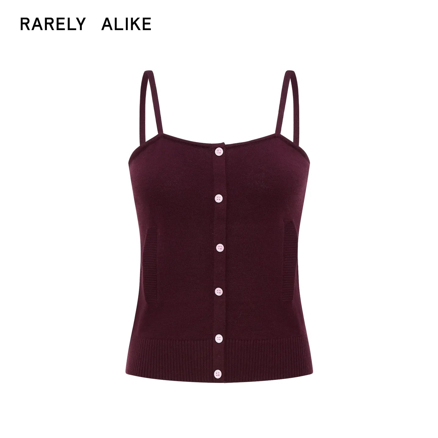 RARELY ALIKE Argyle Cardigan and Camisole Set