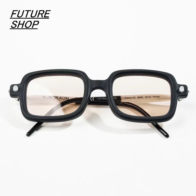 FUTURE UPDATE Unisex Bold Rectangular Punk-Inspired Sunglasses Frame
