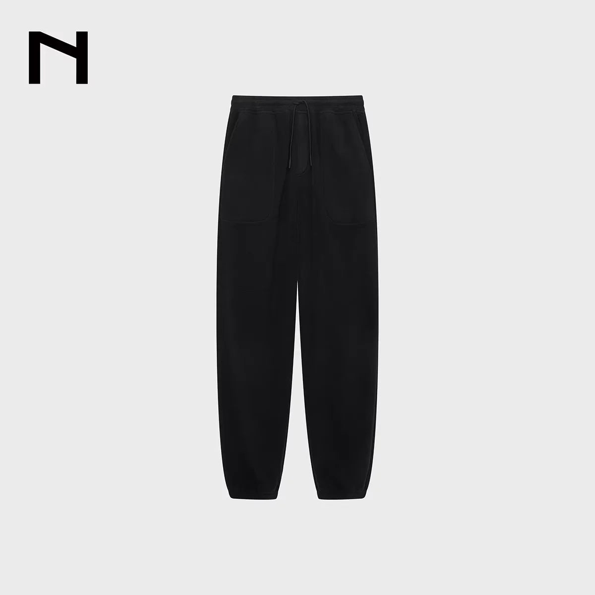 NANS Menswear Men's Fleece Quilted Pocket Sweatpants with Drawstring Waist