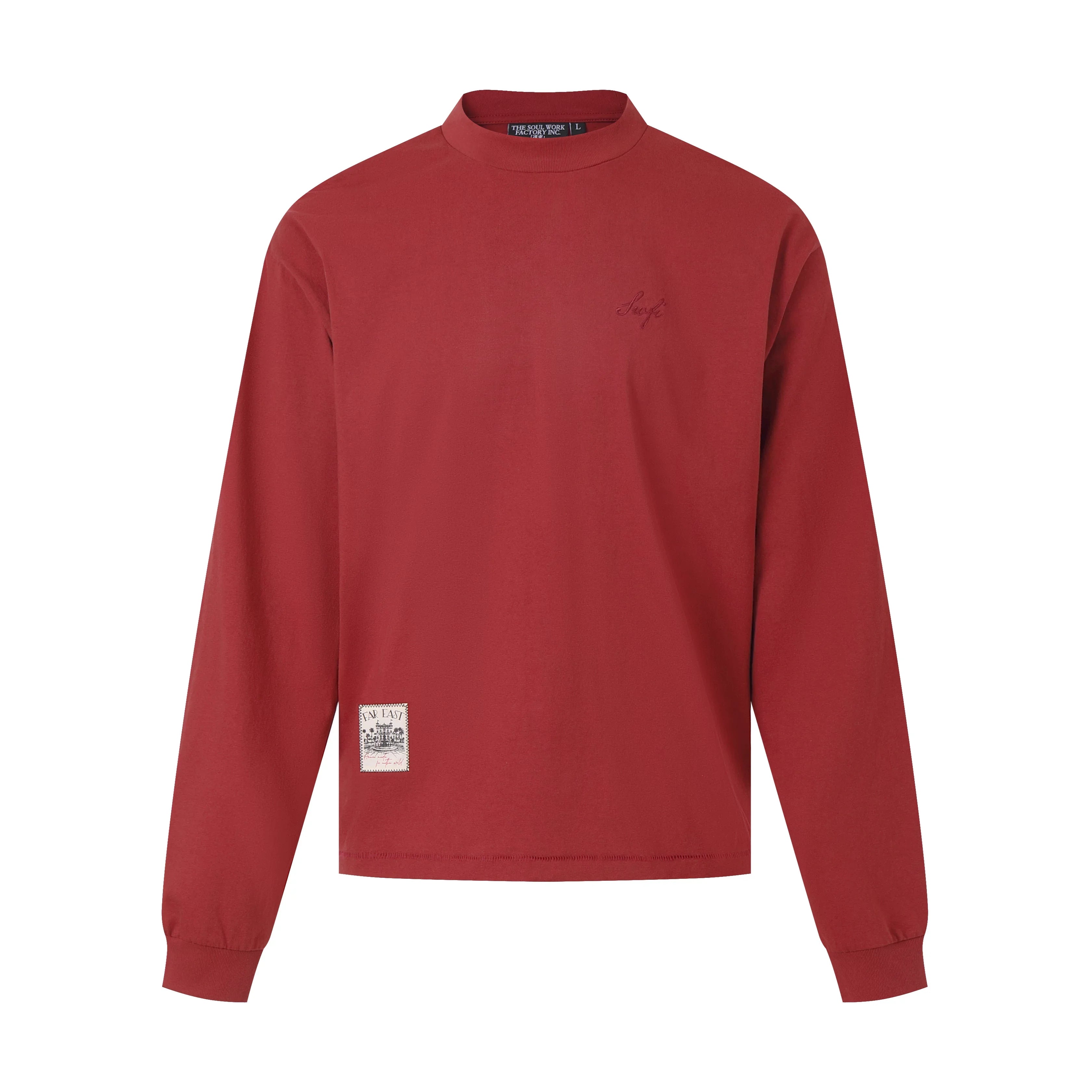 SWFI Far East Heavyweight Cotton Embroidered Boxy Long Sleeve T-Shirt