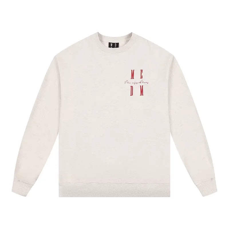 MEDM Unisex Loose Fit Crewneck Sweatshirt for Spring and Autumn