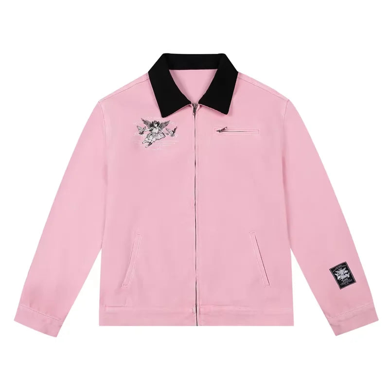 MEDM Embroidered Men's Streetwear Jacket - Autumn Outerwear