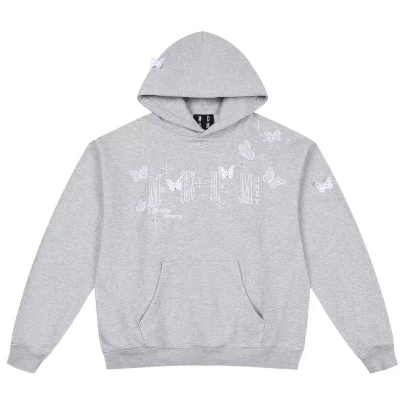 MEDM 3D Butterfly Graphic Oversized Hoodie for Autumn