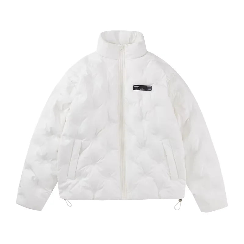 FPA Light Blue Diamond Pattern Short Down Jacket for Men