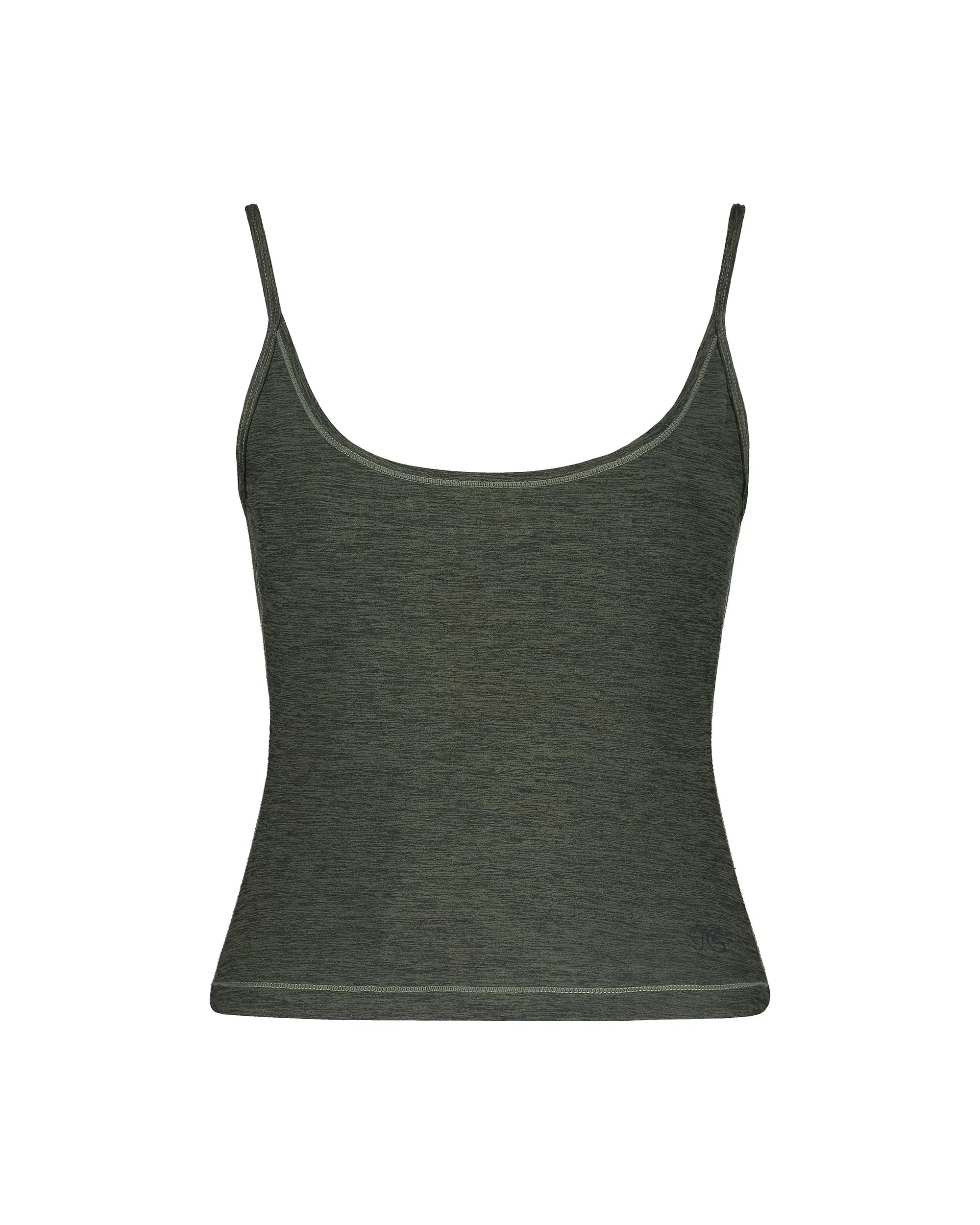 Fax Copy Express Deep U-Back Spaghetti Strap Camisole Top