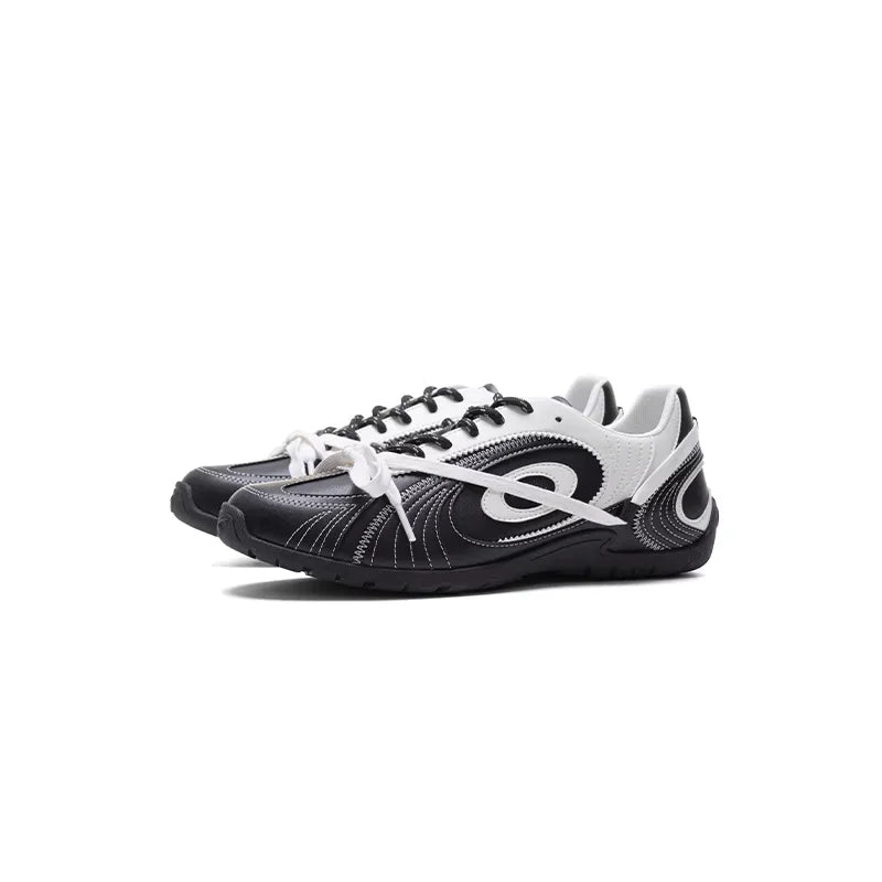 OLDORDER Turbo Lite Ballet Black Thin Sole Retro Trainer Shoes for Women
