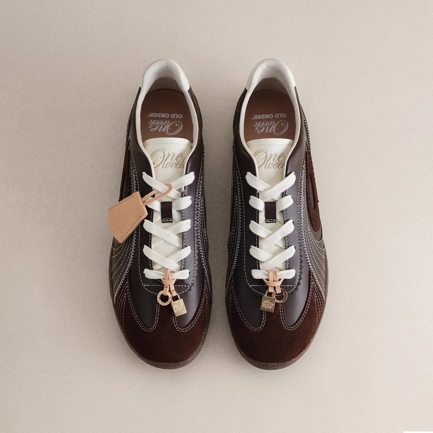 OLDORDER Dark Walnut Retro Casual Women's Sneakers