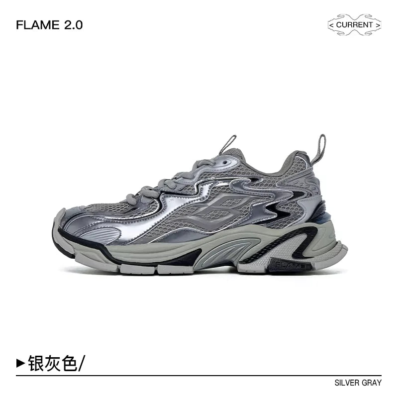 BLINDNOPLAN Unisex Retro Flame Thick-Soled Running Sneakers