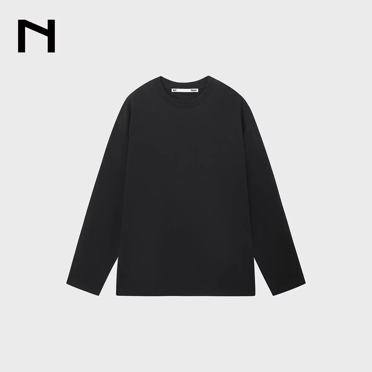 NANS Menswear Men's 240g Double Yarn Long Sleeve Crew Neck T-Shirt