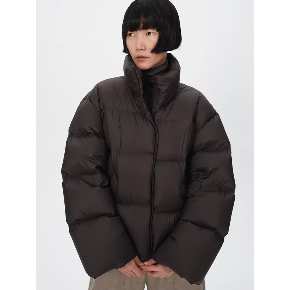 RandomPiece Oversized 6-Hour Golden White Duck Down Winter Puffer Jacket