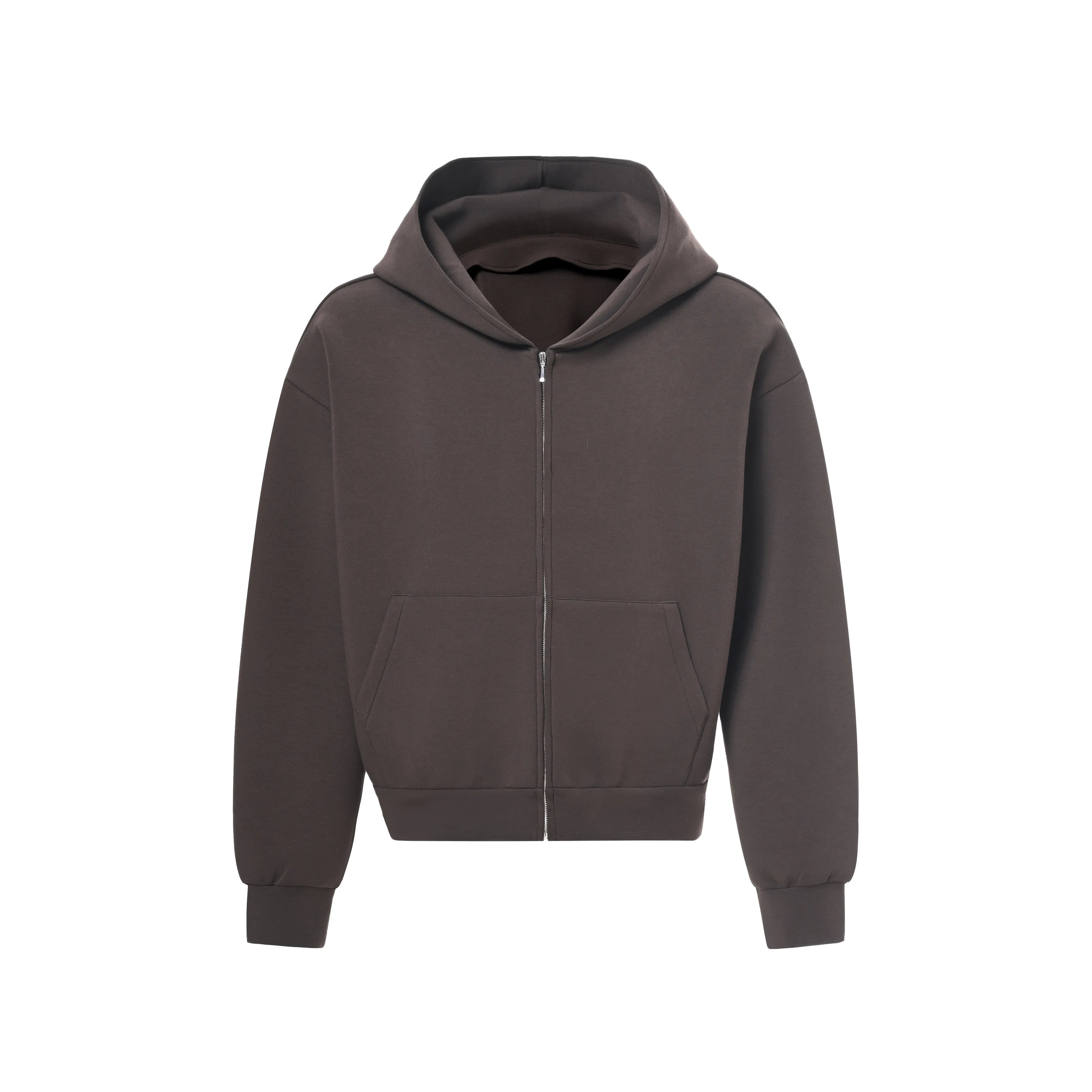 Roolrren homme Men's Cotton Air Layer Zip Hoodie Jacket