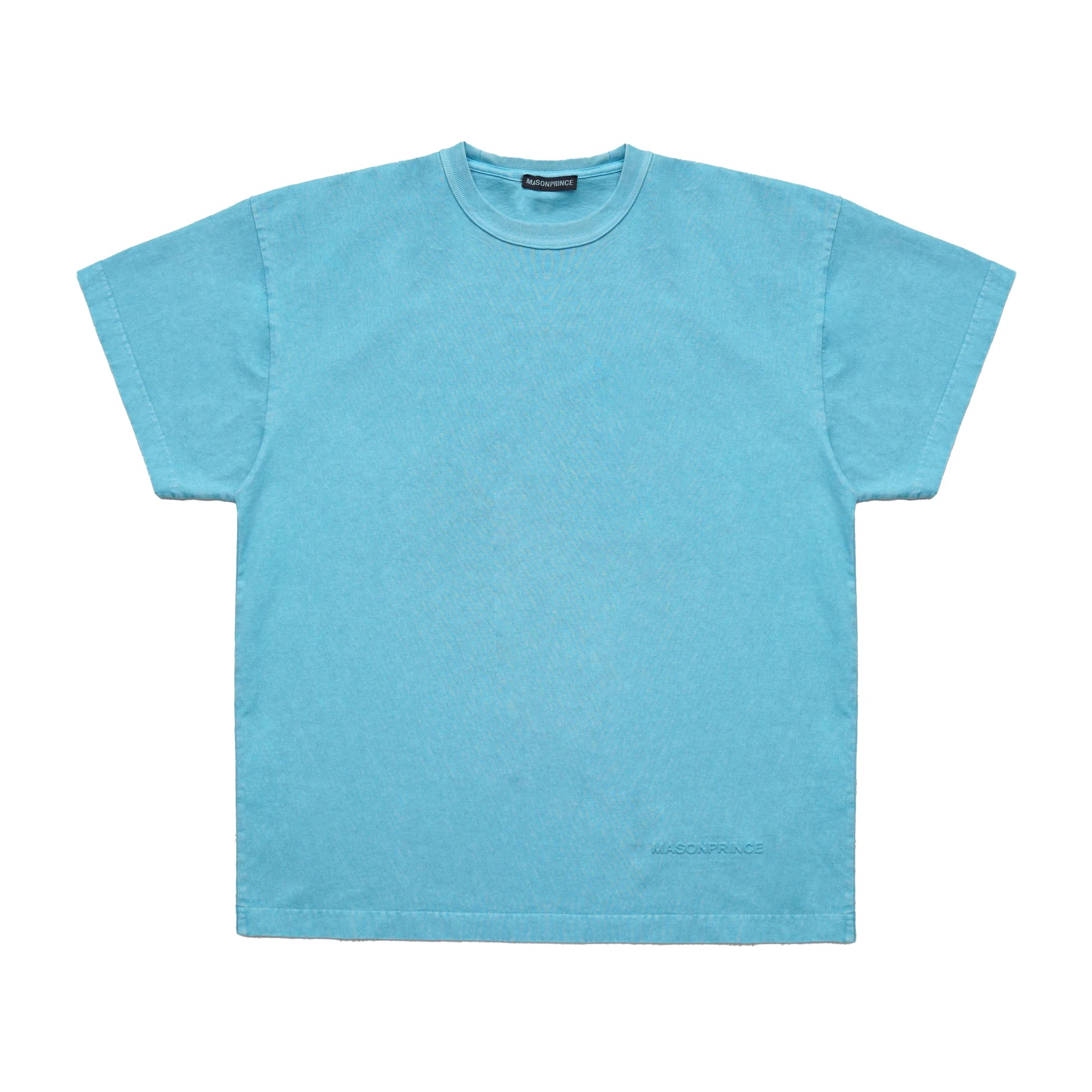 MASONPRINCE Unisex Washed Turquoise Blue Cotton Tops – 3 Styles