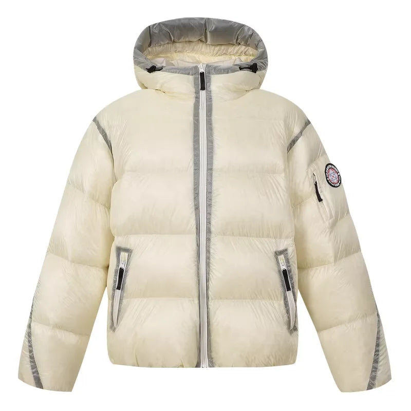 MEDM 90% White Duck Down Hooded Puffer Jacket for Women