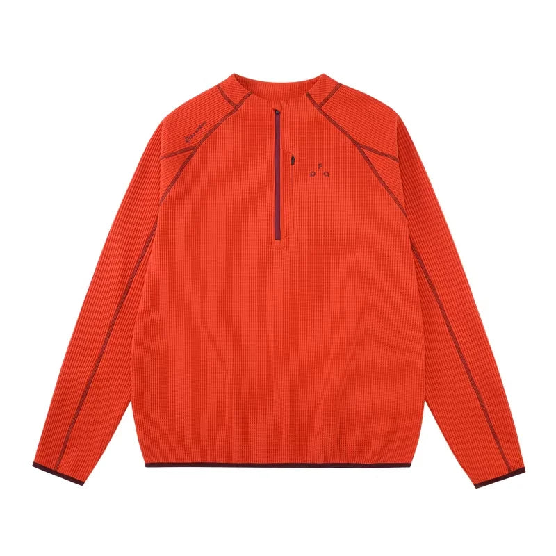 FPA Men's Quick-Dry Long Sleeve Sports Shirt with UPF 50+ and Half Zipper