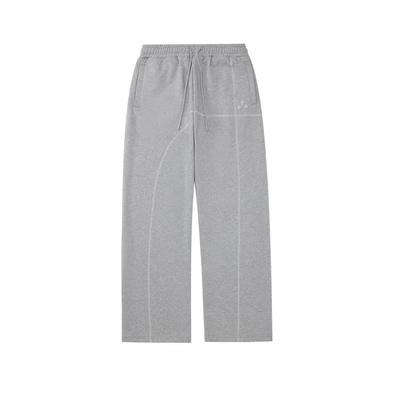 FPA Thermal Faux Leather Straight-Leg Sweatpants for Couples