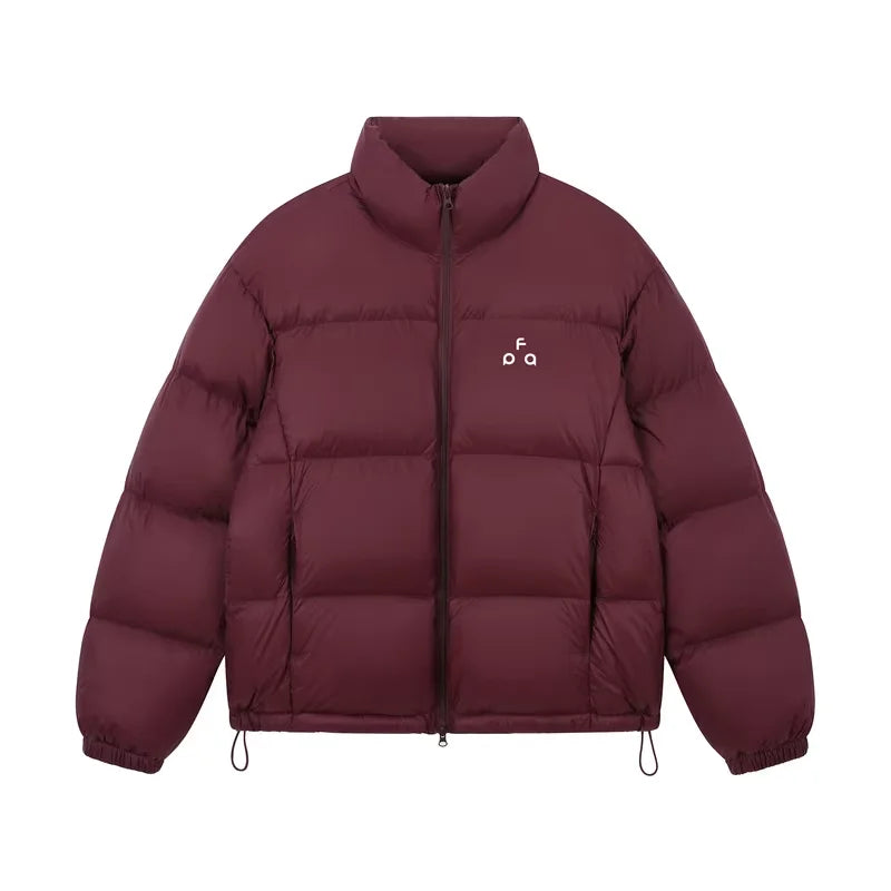 FPA Men's Ultra-Light Down Jacket with Stand Collar and Reflective Details