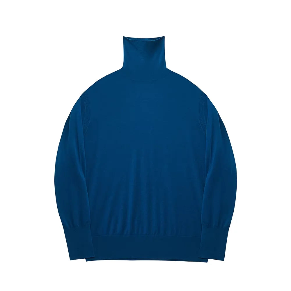 NANS Menswear Merino Wool Lightweight Turtleneck Base Layer