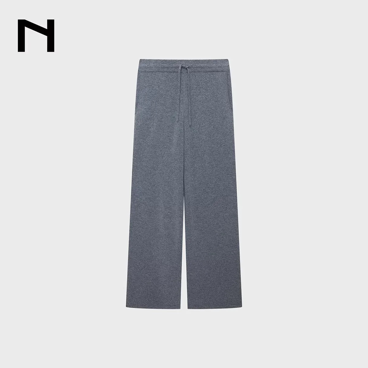 NANS Menswear Merino Wool Cashmere Blend Straight-Leg Knit Pants