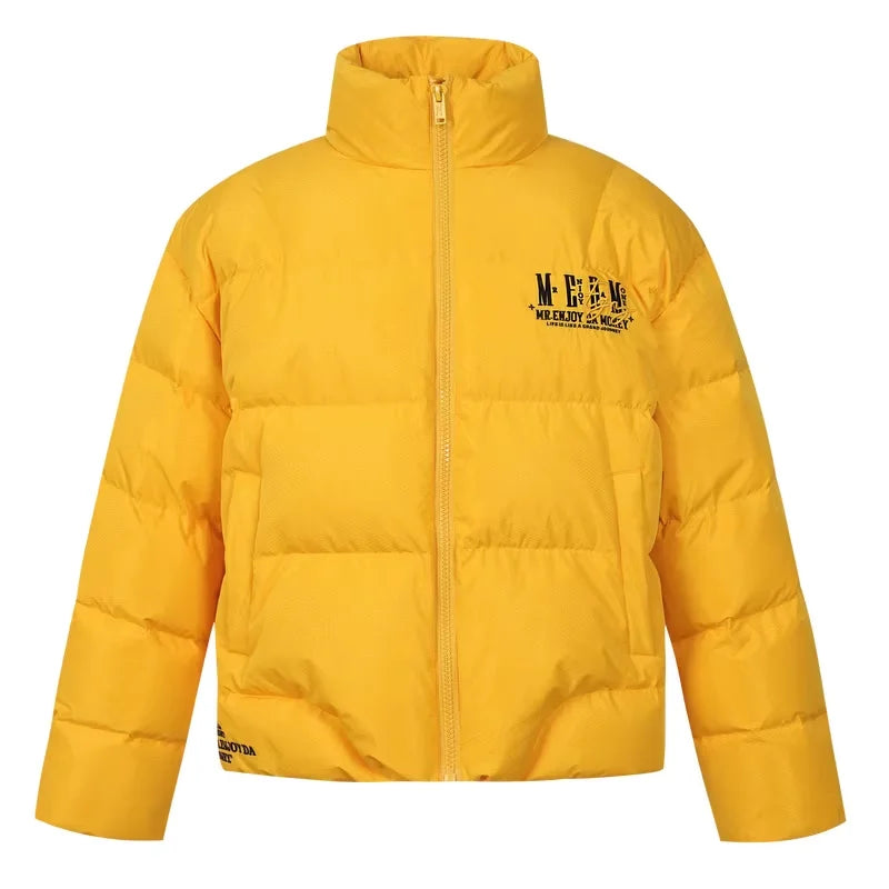 MEDM Men's 90% Duck Down Casual Puffer Jacket with Embroidered Logo