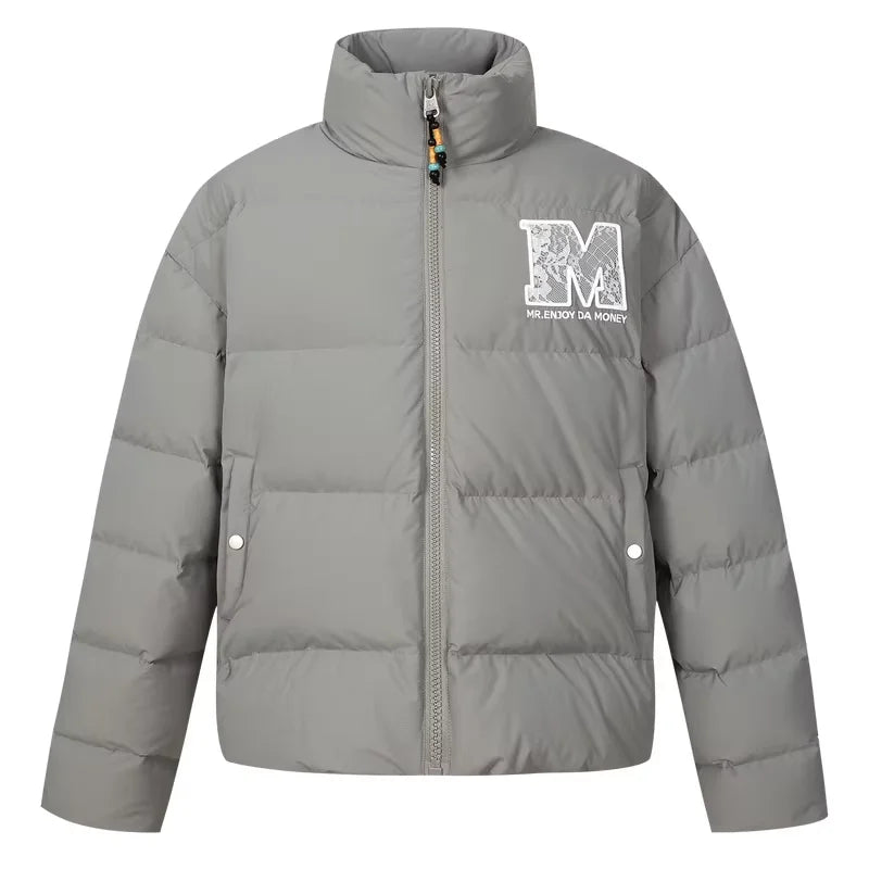 MEDM Men's Stand Collar Puffer Jacket – Warm and Cold-Resistant Winter Coat