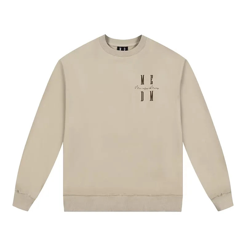 MEDM Unisex Loose Fit Crewneck Sweatshirt for Spring and Autumn